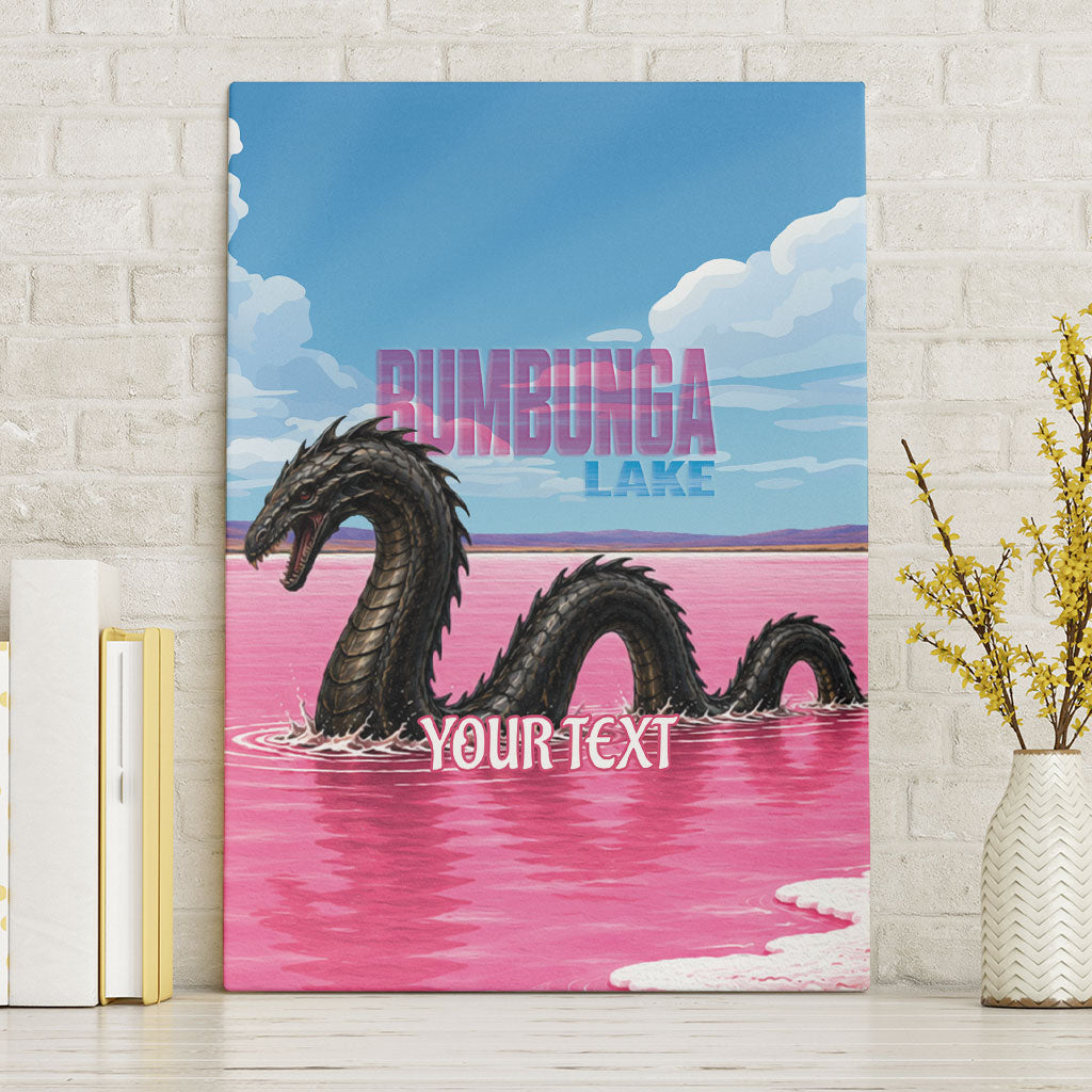 Personalised Bumbunga Lake Australia Canvas Wall Art Pink Salt Lake Loch-eel Monster