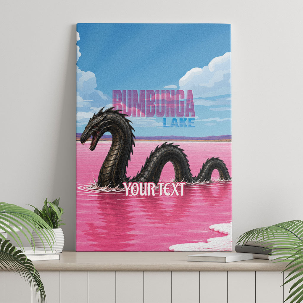 Personalised Bumbunga Lake Australia Canvas Wall Art Pink Salt Lake Loch-eel Monster
