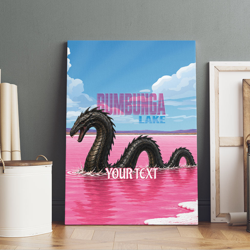 Personalised Bumbunga Lake Australia Canvas Wall Art Pink Salt Lake Loch-eel Monster