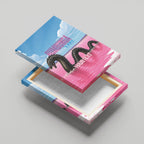 Personalised Bumbunga Lake Australia Canvas Wall Art Pink Salt Lake Loch-eel Monster