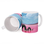 Personalised Bumbunga Lake Australia Ceramic Mug Pink Salt Lake Loch-eel Monster