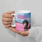 Personalised Bumbunga Lake Australia Ceramic Mug Pink Salt Lake Loch-eel Monster