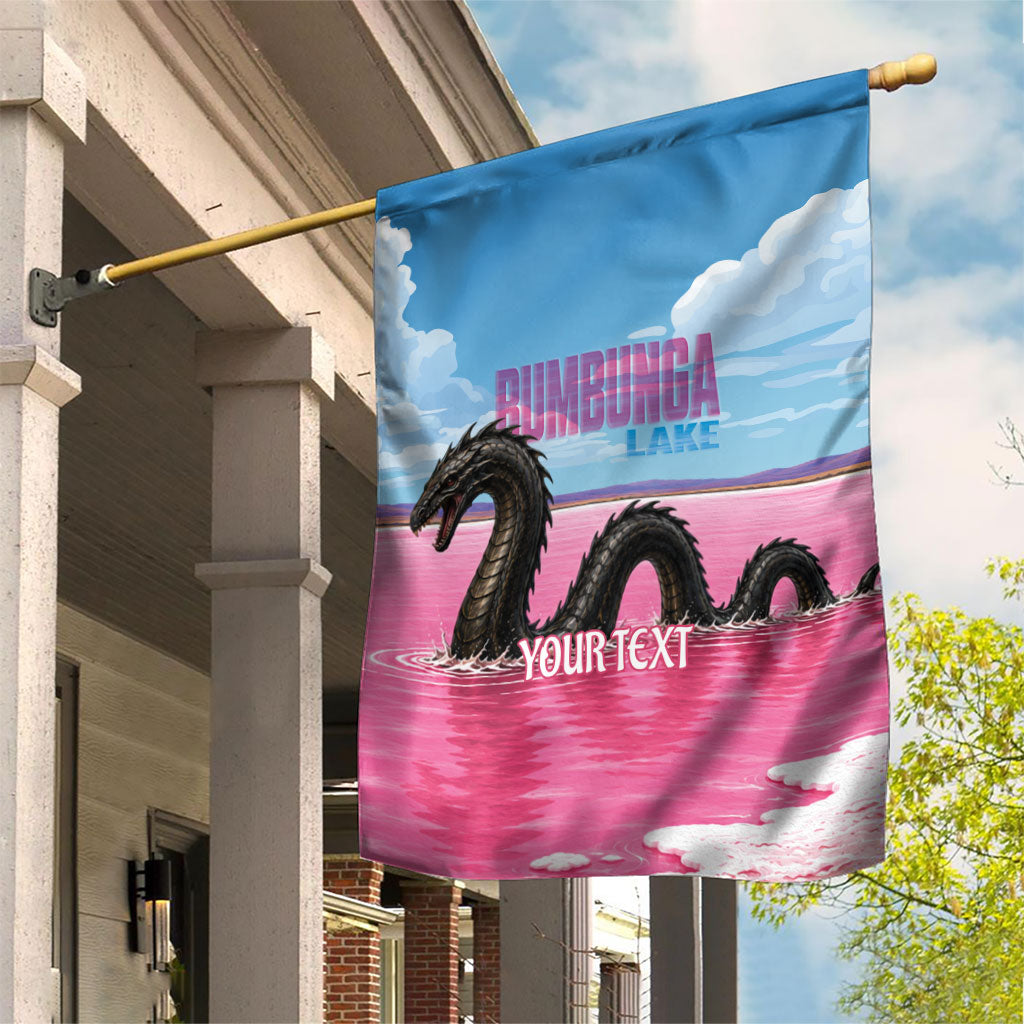 Personalised Bumbunga Lake Australia Garden Flag Pink Salt Lake Loch-eel Monster