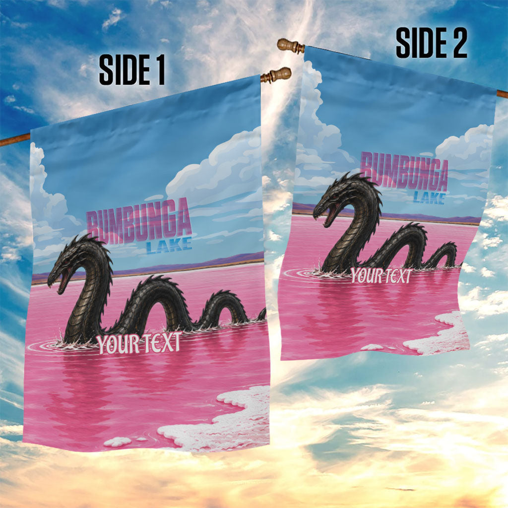 Personalised Bumbunga Lake Australia Garden Flag Pink Salt Lake Loch-eel Monster