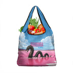 Personalised Bumbunga Lake Australia Grocery Bag Pink Salt Lake Loch-eel Monster