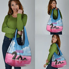 Personalised Bumbunga Lake Australia Grocery Bag Pink Salt Lake Loch-eel Monster