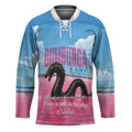 Personalised Bumbunga Lake Australia Hockey Jersey Pink Salt Lake Loch-eel Monster