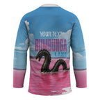 Personalised Bumbunga Lake Australia Hockey Jersey Pink Salt Lake Loch-eel Monster