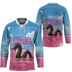Personalised Bumbunga Lake Australia Hockey Jersey Pink Salt Lake Loch-eel Monster