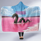 Personalised Bumbunga Lake Australia Hooded Blanket Pink Salt Lake Loch-eel Monster
