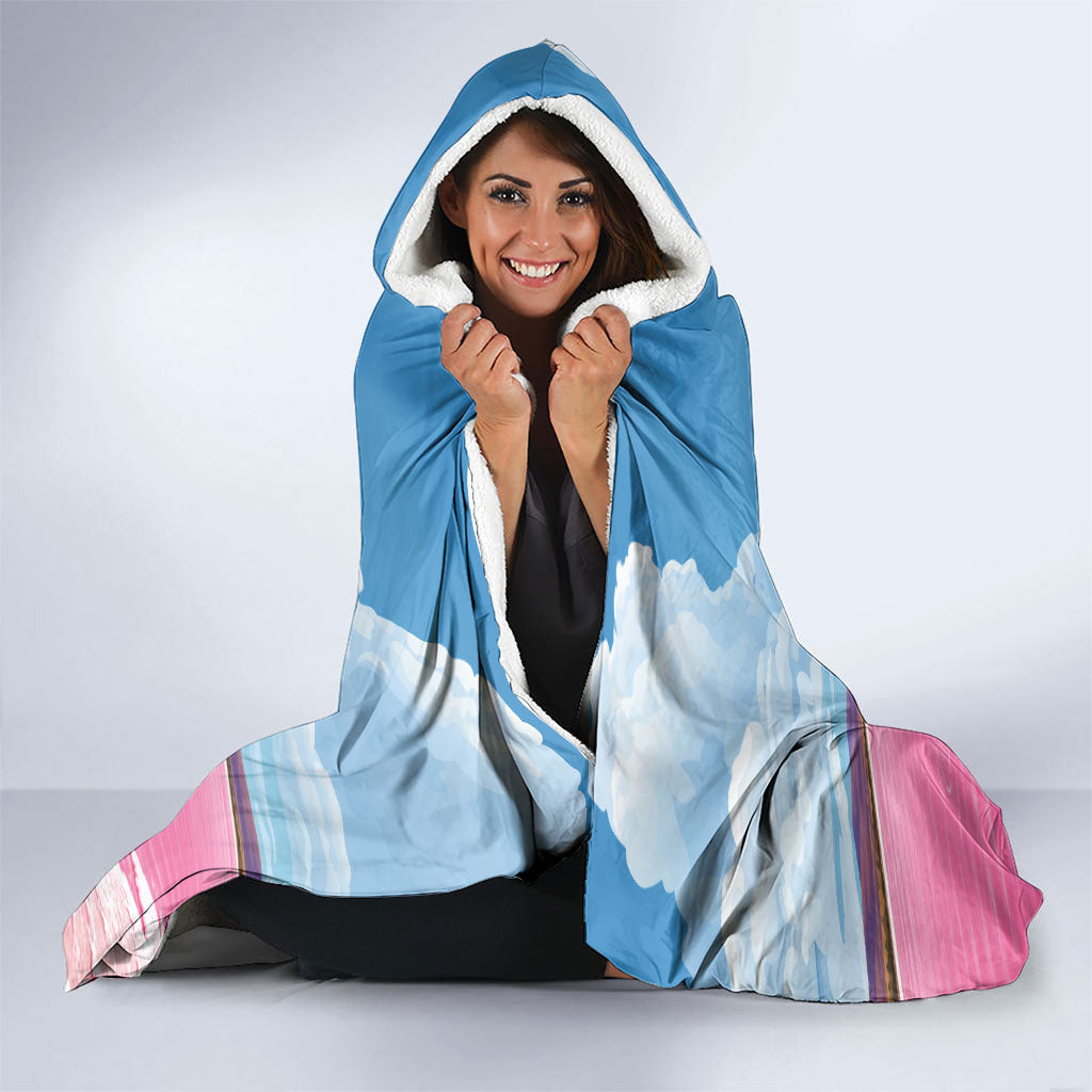 Personalised Bumbunga Lake Australia Hooded Blanket Pink Salt Lake Loch-eel Monster