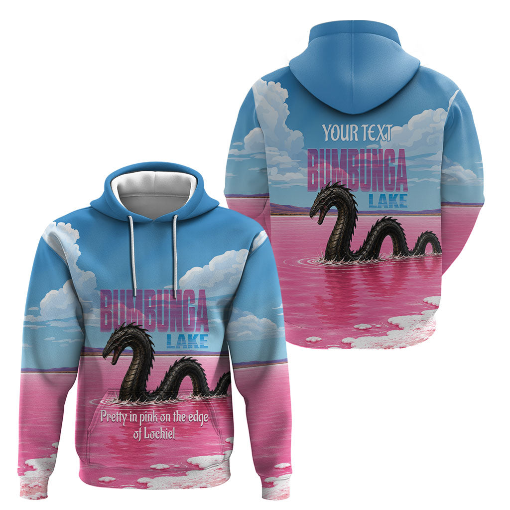 Personalised Bumbunga Lake Australia Hoodie Pink Salt Lake Loch-eel Monster