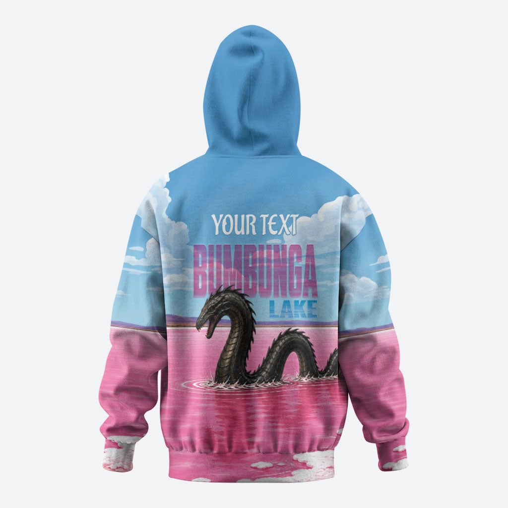 Personalised Bumbunga Lake Australia Hoodie Pink Salt Lake Loch-eel Monster