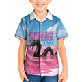 Personalised Bumbunga Lake Australia Kid Hawaiian Shirt Pink Salt Lake Loch-eel Monster