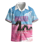 Personalised Bumbunga Lake Australia Kid Hawaiian Shirt Pink Salt Lake Loch-eel Monster