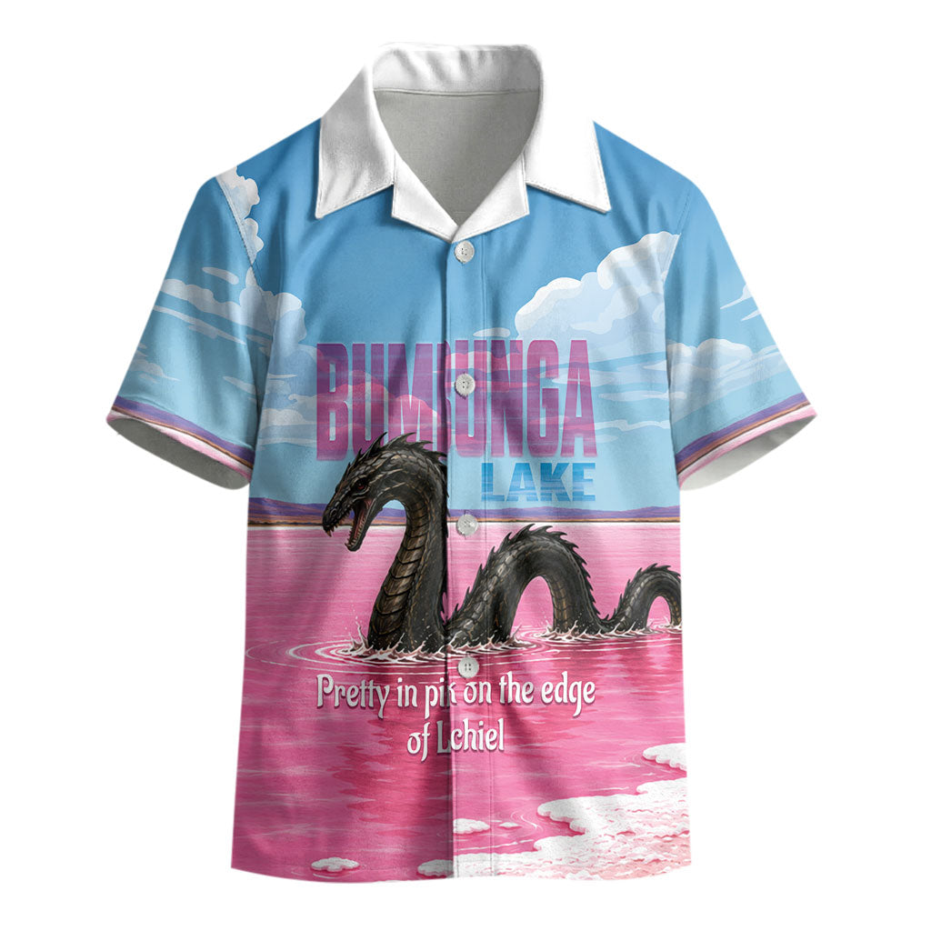 Personalised Bumbunga Lake Australia Kid Hawaiian Shirt Pink Salt Lake Loch-eel Monster