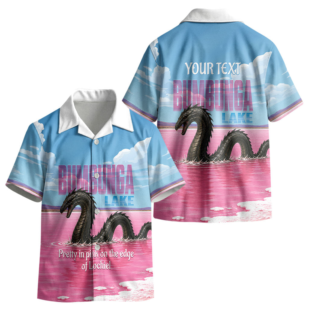 Personalised Bumbunga Lake Australia Kid Hawaiian Shirt Pink Salt Lake Loch-eel Monster