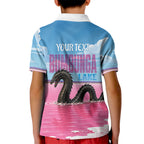 Personalised Bumbunga Lake Australia Kid Polo Shirt Pink Salt Lake Loch-eel Monster