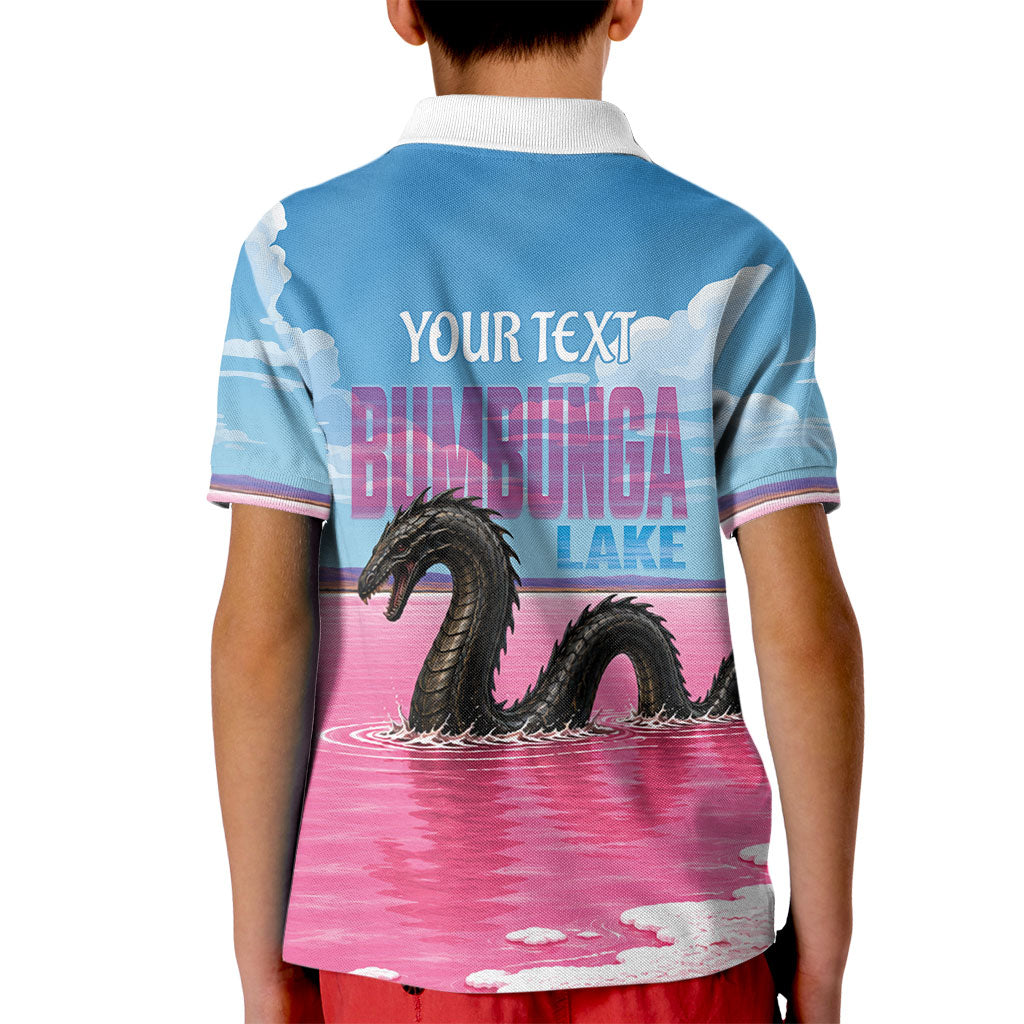 Personalised Bumbunga Lake Australia Kid Polo Shirt Pink Salt Lake Loch-eel Monster