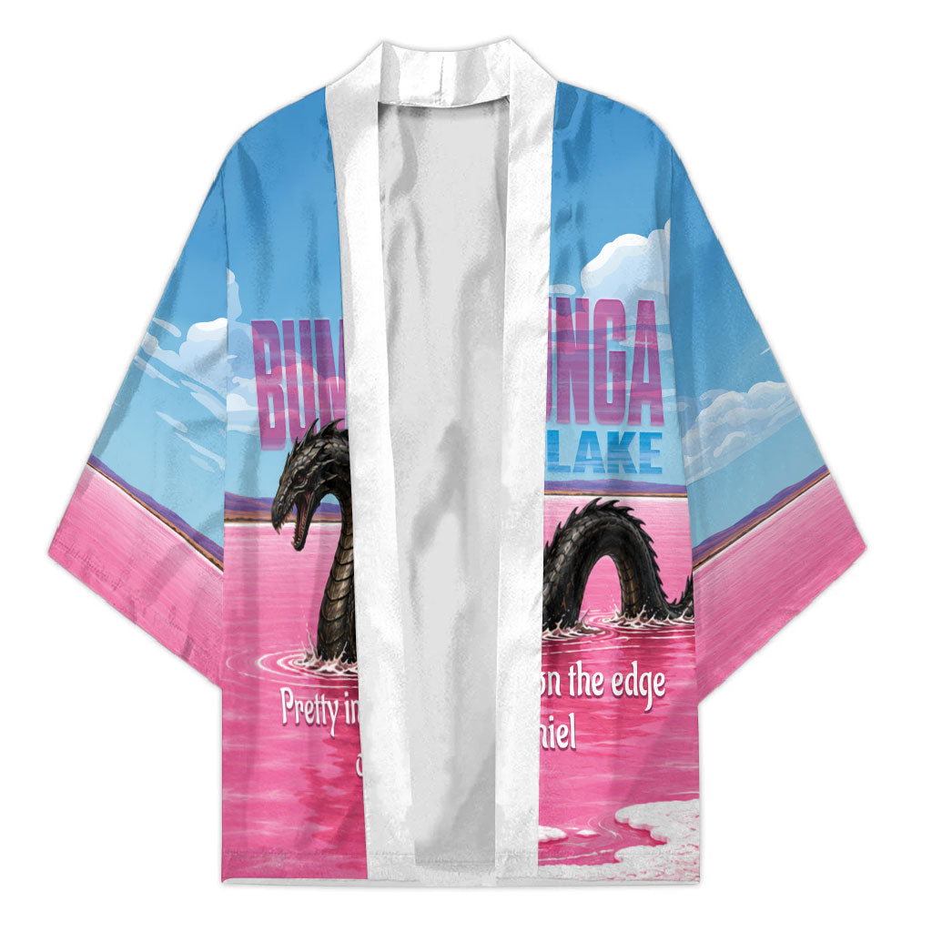 Personalised Bumbunga Lake Australia Kimono Pink Salt Lake Loch-eel Monster