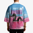Personalised Bumbunga Lake Australia Kimono Pink Salt Lake Loch-eel Monster