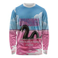 Personalised Bumbunga Lake Australia Long Sleeve Shirt Pink Salt Lake Loch-eel Monster