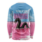 Personalised Bumbunga Lake Australia Long Sleeve Shirt Pink Salt Lake Loch-eel Monster
