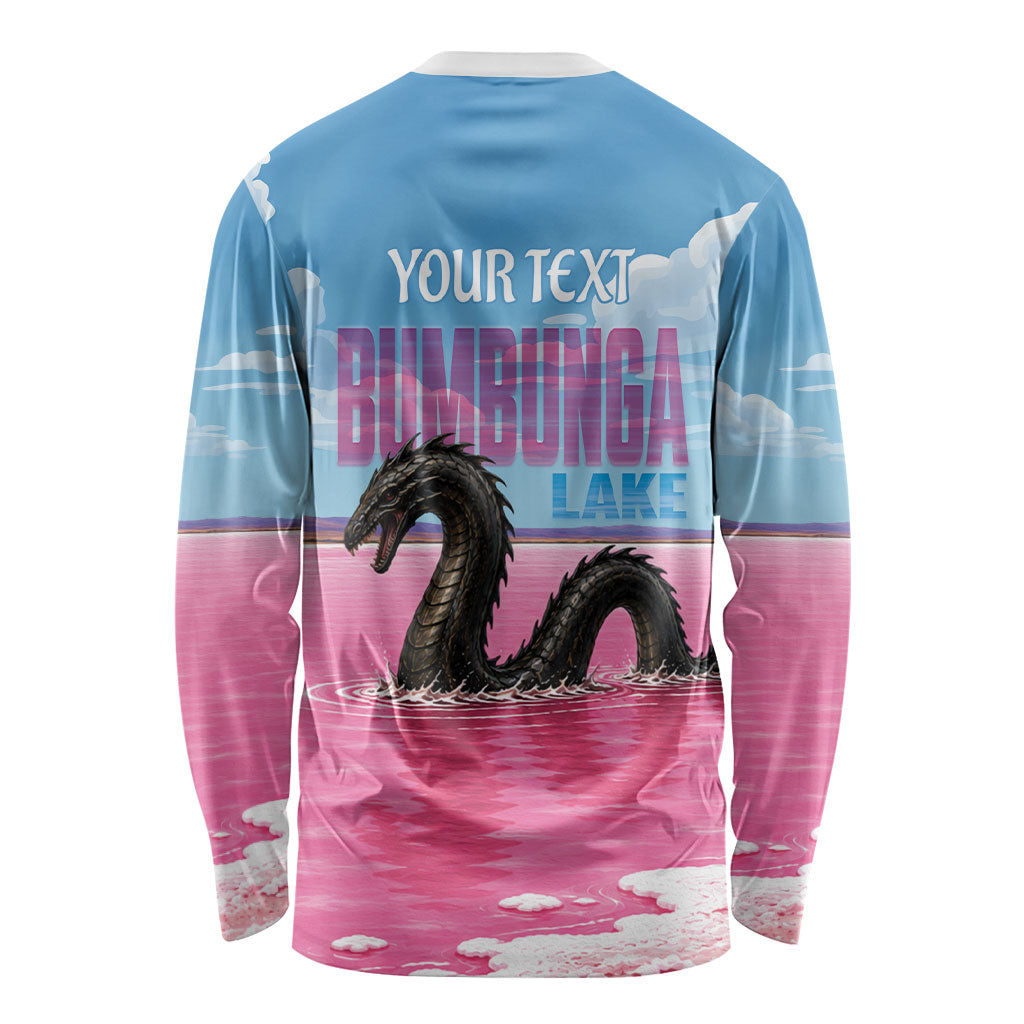 Personalised Bumbunga Lake Australia Long Sleeve Shirt Pink Salt Lake Loch-eel Monster