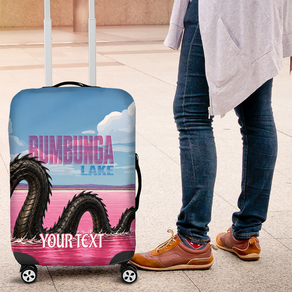 Personalised Bumbunga Lake Australia Luggage Cover Pink Salt Lake Loch-eel Monster