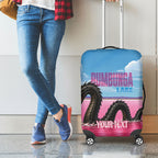 Personalised Bumbunga Lake Australia Luggage Cover Pink Salt Lake Loch-eel Monster