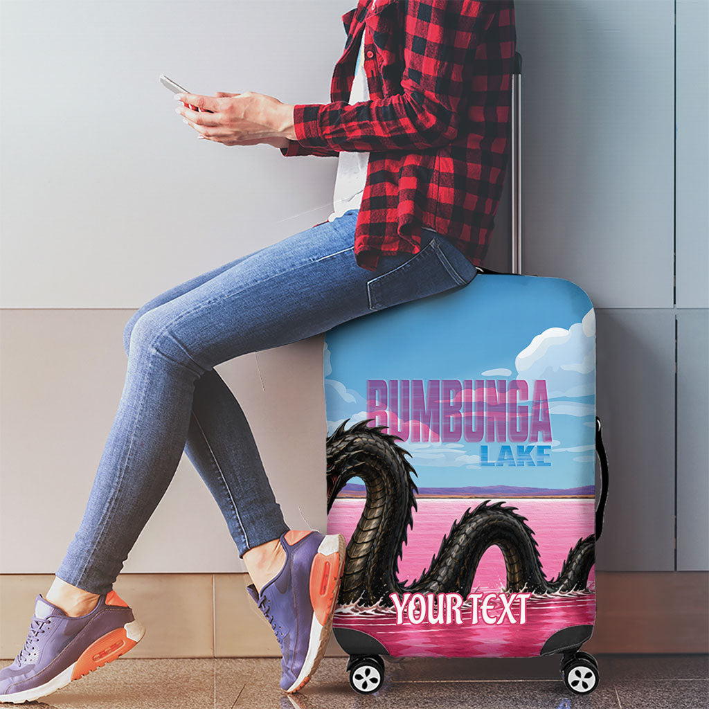 Personalised Bumbunga Lake Australia Luggage Cover Pink Salt Lake Loch-eel Monster