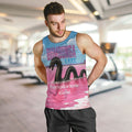 Personalised Bumbunga Lake Australia Men Tank Top Pink Salt Lake Loch-eel Monster