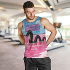Personalised Bumbunga Lake Australia Men Tank Top Pink Salt Lake Loch-eel Monster