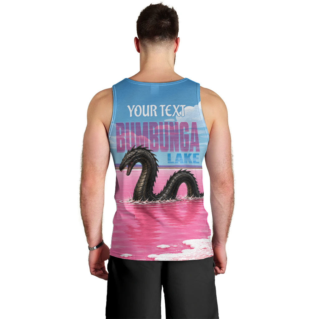 Personalised Bumbunga Lake Australia Men Tank Top Pink Salt Lake Loch-eel Monster