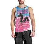 Personalised Bumbunga Lake Australia Men Tank Top Pink Salt Lake Loch-eel Monster