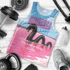 Personalised Bumbunga Lake Australia Men Tank Top Pink Salt Lake Loch-eel Monster