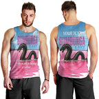 Personalised Bumbunga Lake Australia Men Tank Top Pink Salt Lake Loch-eel Monster
