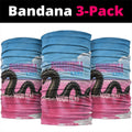 Personalised Bumbunga Lake Australia Neck Gaiter Pink Salt Lake Loch-eel Monster