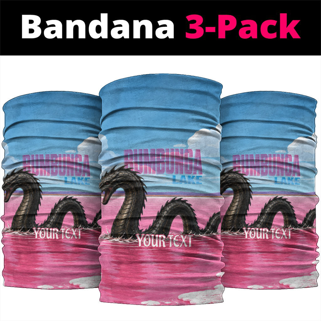 Personalised Bumbunga Lake Australia Neck Gaiter Pink Salt Lake Loch-eel Monster
