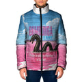 Personalised Bumbunga Lake Australia Padded Jacket Pink Salt Lake Loch-eel Monster