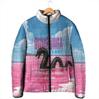 Personalised Bumbunga Lake Australia Padded Jacket Pink Salt Lake Loch-eel Monster