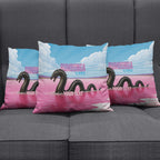 Personalised Bumbunga Lake Australia Pillow Cover Pink Salt Lake Loch-eel Monster