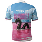 Personalised Bumbunga Lake Australia Polo Shirt Pink Salt Lake Loch-eel Monster