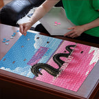 Personalised Bumbunga Lake Australia Puzzle Pink Salt Lake Loch-eel Monster