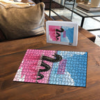 Personalised Bumbunga Lake Australia Puzzle Pink Salt Lake Loch-eel Monster