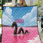 Personalised Bumbunga Lake Australia Quilt Pink Salt Lake Loch-eel Monster