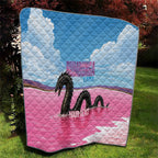 Personalised Bumbunga Lake Australia Quilt Pink Salt Lake Loch-eel Monster