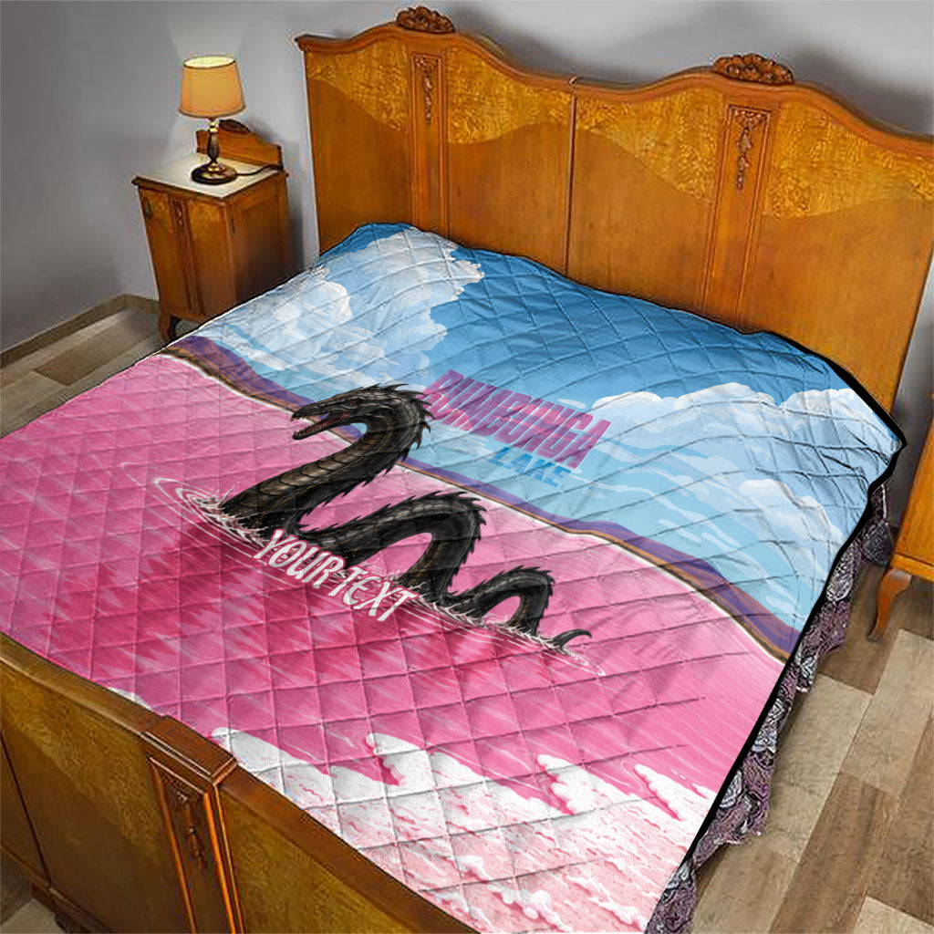 Personalised Bumbunga Lake Australia Quilt Pink Salt Lake Loch-eel Monster