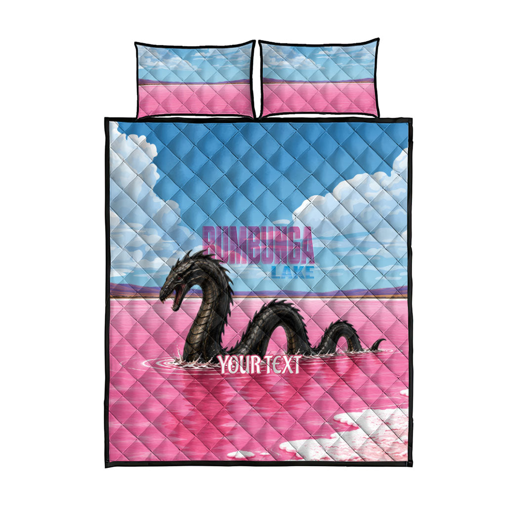 Personalised Bumbunga Lake Australia Quilt Bed Set Pink Salt Lake Loch-eel Monster