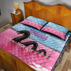 Personalised Bumbunga Lake Australia Quilt Bed Set Pink Salt Lake Loch-eel Monster